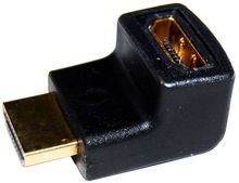 view Dynamix HDMI Right Angled Adapter High Speed with Ethernet GOLD Plated Connectors