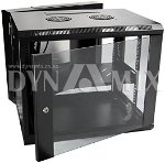Dynamix 9RU Universal Swing Wall Mount Cabinet - Removable Backmount supplied with Left & Right Hinges (600x550x501mm)