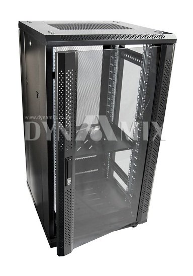 Dynamix SR Series 27RU 600mm Deep Black Server Cabinet - 600x600x1388mm