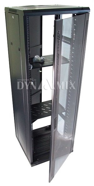 Dynamix SR Series 37RU 1000mm Deep Black Flat Pack Server Cabinet - 600x1000x1833mm