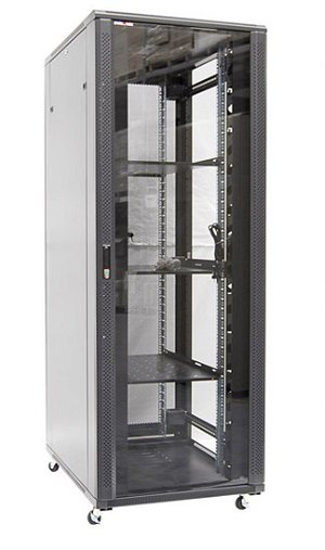 Dynamix SR Series 45RU 1200mm Deep Black Server Cabinet - 800x1200x2100mm
