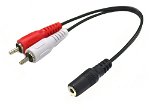Dynamix 200mm Stereo 3.5mm Female to 2 RCA Male Cable