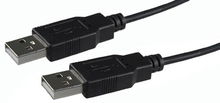 view Dynamix 1m USB 2.0 Type A Male to Type A Male Cable - Black