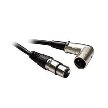view Dynamix 2m XLR 3 Pin Right Angled Male to Female Balanced Audio Cable