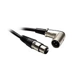 Dynamix 2m XLR 3 Pin Right Angled Male to Female Balanced Audio Cable