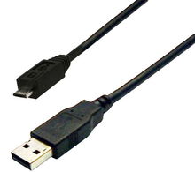 view Dynamix 30cm USB 2.0 Micro-B Male to Type A Male Cable - Black
