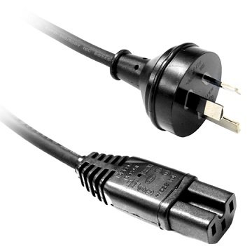 Dynamix 3m 3 Pin Plug to Notched C15 Female Plug Power Cord Cable