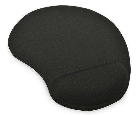 Ednet Mouse Pad with Gel Wrist Rest - Black