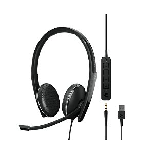 EPOS Sennheiser ADAPT 165T USB II and 3.5mm Overhead Wired Stereo Headset - Connection to Mobile, Tablet & PC