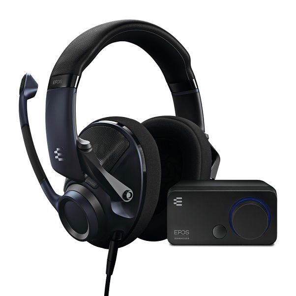 EPOS Sennheiser H6PRO Open 3.5mm Overhead Wired Stereo Gaming Headset - Black + External Sound Card