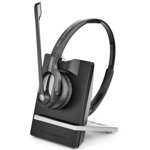 EPOS Sennheiser IMPACT D 30 Phone DECT Overhead Wireless Stereo Headset with Base Station & Noise Cancelling - Connection to Deskphone Only