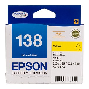 Epson DURABrite Ultra 138 Yellow High Yield Ink Cartridge