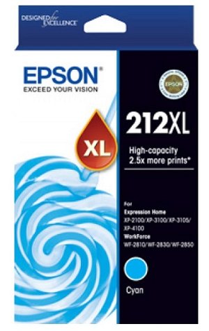 Epson 212XL Cyan High Yield Ink Cartridge