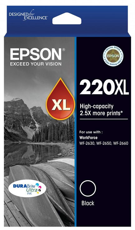 Epson 220xl Black High Yield Ink Cartridge C13t294192 Elive Nz 4118
