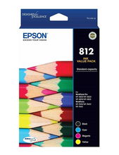view Epson DURABrite Ultra 812 Ink Cartridge Value Pack - Black, Cyan, Magenta & Yellow