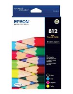 Epson DURABrite Ultra 812 Ink Cartridge Value Pack - Black, Cyan, Magenta & Yellow