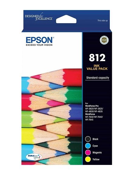 Epson DURABrite Ultra 812 Ink Cartridge Value Pack - Black, Cyan, Magenta & Yellow