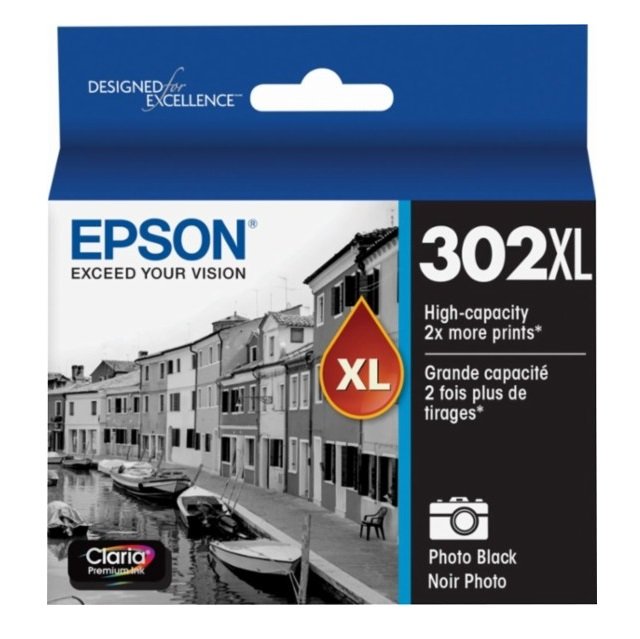 Epson Claria Premium 302XL Photo Black High Yield Ink Cartridge