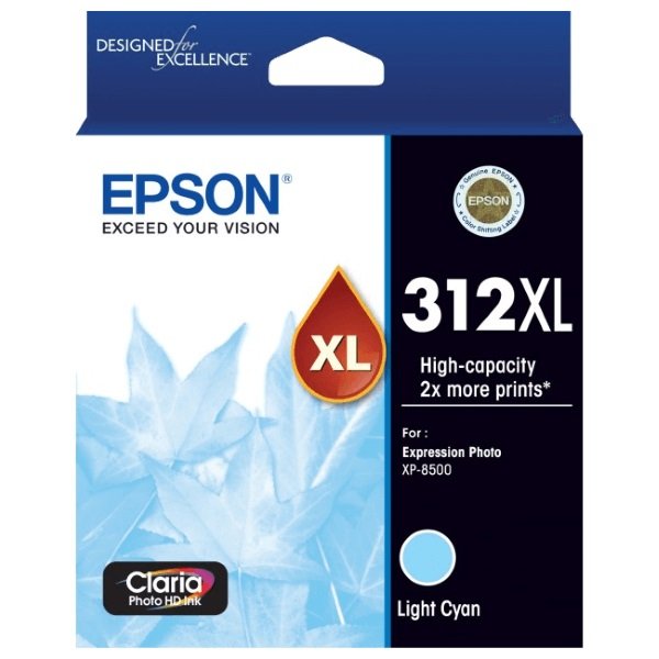 Epson Claria Photo HD 312XL Light Cyan High Yield Ink Cartridge