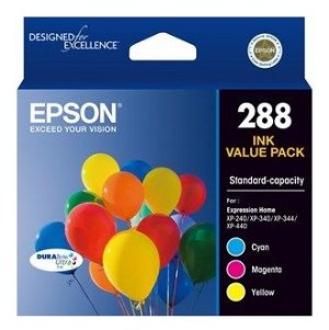 Epson DuraBrite Ultra 288 Ink Cartridge Value Pack - Cyan Magenta Yellow