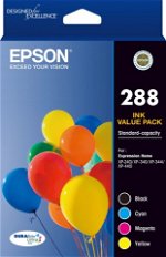 Epson DuraBrite Ultra 288 Ink Cartridge Value Pack - Black, Cyan, Magenta & Yellow