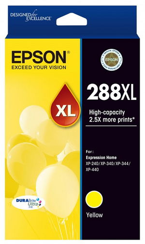 Epson DuraBrite Ultra 288XL Yellow High Yield Ink Cartridge