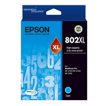 view Epson DURABrite Ultra 802XL Cyan High Yield Ink Cartridge