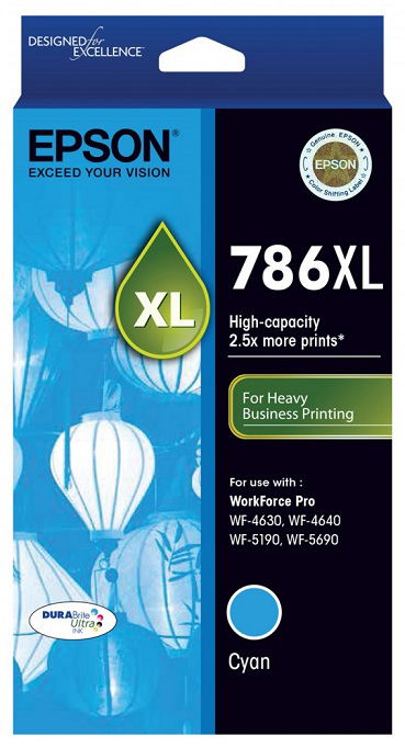 Epson DURABrite Ultra 786XL Cyan High Yield Ink Cartridge