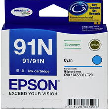 view Epson DURABrite Ultra 91N Cyan Ink Cartridge