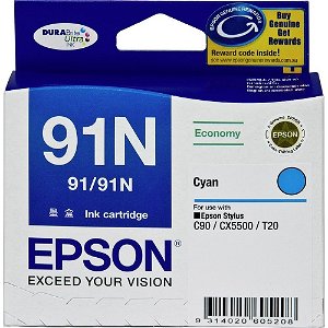 Epson DURABrite Ultra 91N Cyan Ink Cartridge