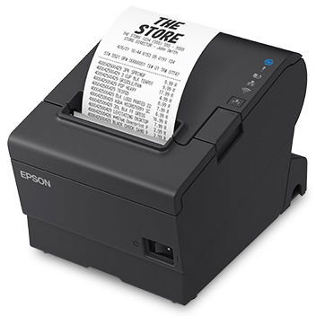 Epson OmniLink TM-T88VII Thermal Line Ethernet USB Wireless Receipt Printer - Black