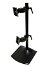 Ergotron DS100 Dual-Monitor Vertical Desk Stand - Black