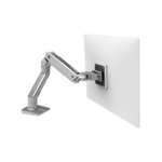 Ergotron HX Polished Aluminium Single Monitor Desk Mount Bracket for Flat Panel TVs or Monitors - Up to 19.1 kg