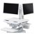 Ergotron StyleView SV Dual Monitor Mounting Arm for 24 Inch Monitors - White