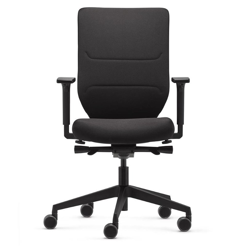 Ergotron WF Upholstered Fabric Office Chair with 4-D Armrests