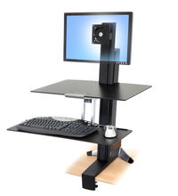 view Ergotron WorkFit-S Height-Adjustable Single LD with Worksurface+ Display Stand