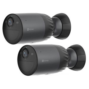 EZVIZ BC1C 4K 8MP 2.8mm Wire-Free Stand Alone IP65 Bullet Security Camera - 2 Pack + FREE Solar Panel