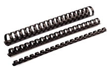 view Fellowes 14mm Plastic Binding Combs Black - 100 Pack