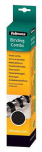 view Fellowes 16mm Plastic Binding Combs Black - 25 Pack
