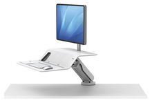 view Fellowes Lotus RT Single Monitor Sit Stand Workstation - White