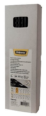 Fellowes 8mm Plastic Binding Combs Black - 100 Pack