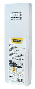 Fellowes 8mm Plastic Binding Combs White - 100 Pack