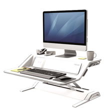 view Fellowes Lotus DX Sit Stand Workstation - White