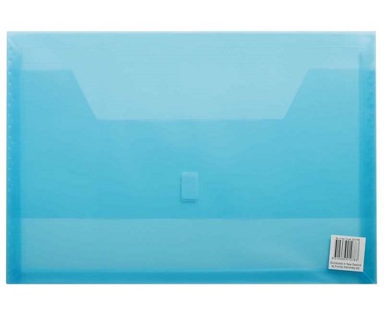 File Master 325F Polywally Transparent Document Wallet - Blue