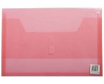 File Master 325F Polywally Transparent Document Wallet - Pink