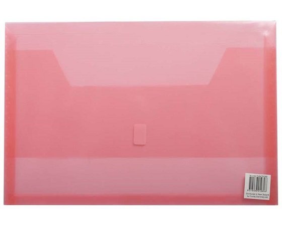 File Master 325F Polywally Transparent Document Wallet - Pink