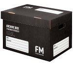 File Master 384 x 284 x 262mm Black Archive Box Standard Strength