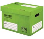 File Master 384 x 284 x 262mm Green Archive Box Standard Strength
