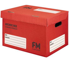view File Master 384 x 284 x 262mm Red Archive Box Standard Strength