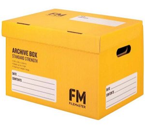 File Master 384 x 284 x 262mm Yellow Archive Box Standard Strength